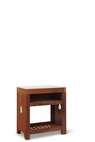 Braaimaster Braaimaster Side table single Corten - ceramic light gray (ST1C-CG)