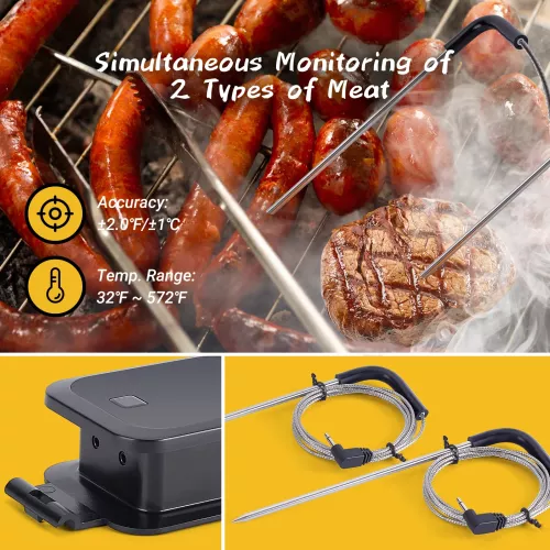 Inkbird BBQ Thermometer Inkbird IBT-2X Thermometer with LCD and Bluetooth (IBT-2X)