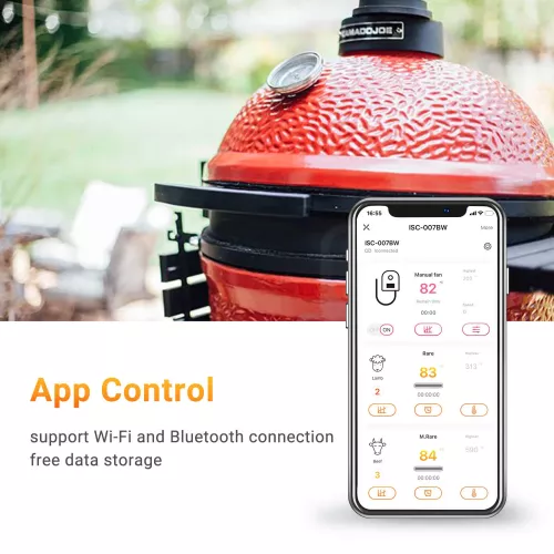 Inkbird BBQ Thermometer Inkbird BBQ Temperature Controller ISC-007BW with App (ISC-007BW)
