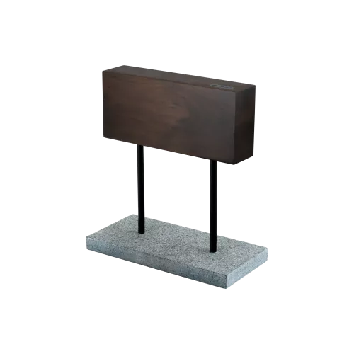 Style de Vie Style de Vie Magnetic knife block Oak with natural stone base (MagnWalSteen)