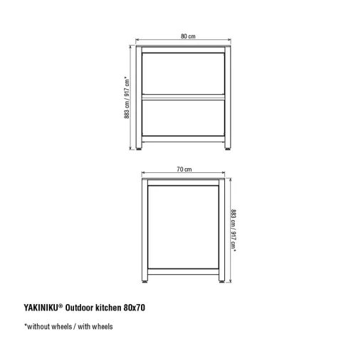 Yakiniku YAKINIKU Luxury outdoor kitchen frame 80x70cm (900019)
