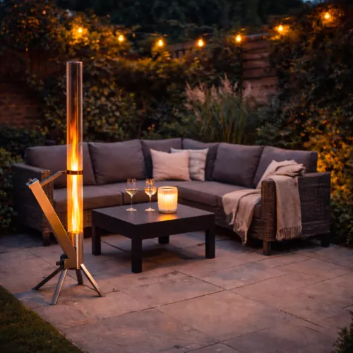 Green Flame Green Flame Lounge Pellet Heater Stainless Steel (BPH-R80)