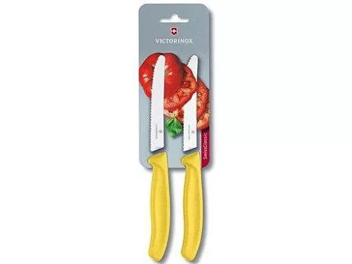 Victorinox Tomato Knife Table Knife Serrated Yellow 2 pieces