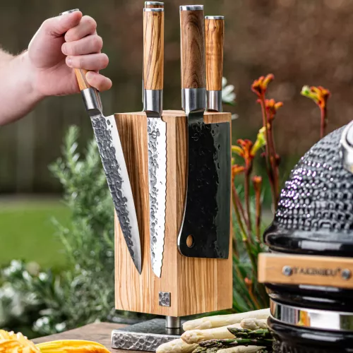 Forged Forged Magnetic Knife Block - Olive Wood (K37100)