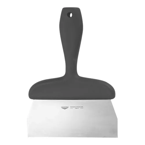 Stainless steel dough scraper with plastic handle 15x21cm