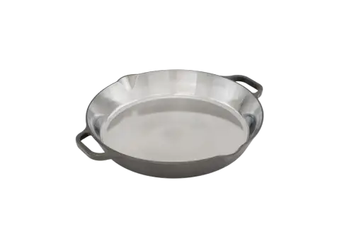 PitmasterX Hand-polished skillet with two handles, 12 inch