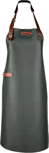 Xapron 1x Bovine Apron with Neckband Medium Dark Green Leather (SA390164-74)