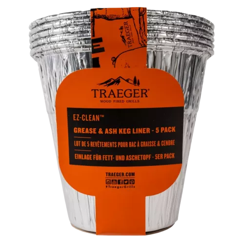 Traeger Traeger EZ-Clean Grease and Ash Drum Liner 5 Pieces (BAC608)