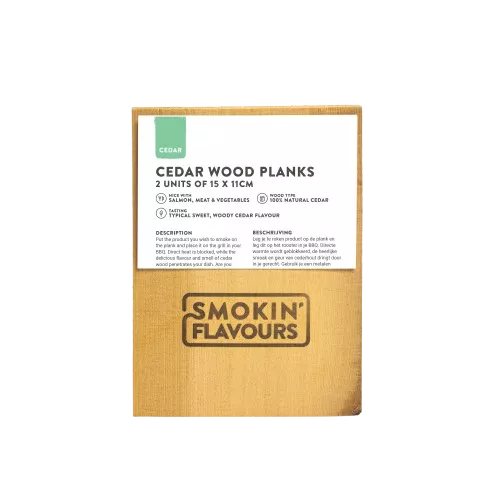Smokin' Flavours Smokin' Flavors Cedar Wood Planks 2 Pieces 15 x 11 x 1 cm (SF541)