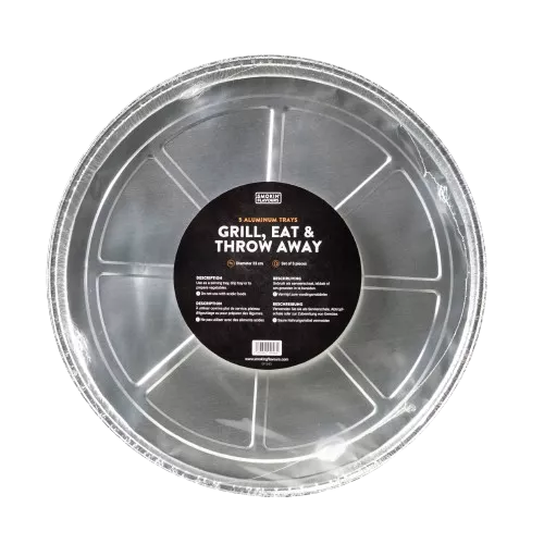 Smokin' Flavours Smokin' Flavors Aluminum drip pan Round 5 pieces ⌀ 33 cm (SF545)