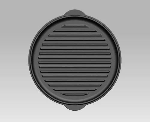 Valhal Skillet Cast Iron Lid ø 25 cm with Grill Pattern