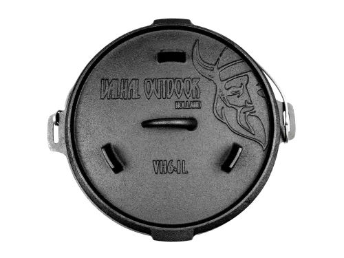 Valhal Outdoor Valhal Dutch Oven Casserole Cast Iron 6.1 Liters (VH6.1L)
