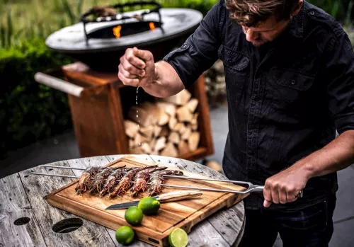 Forged Forged Churrasco Olive Fork skewer 60cm (OLSkewF60)