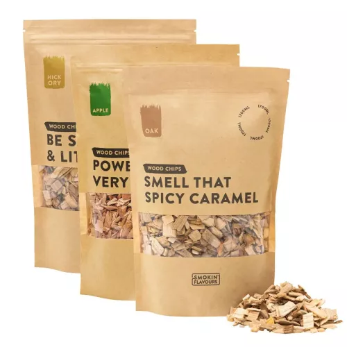 Smokin' Flavors Smoke Chips: Oak, Apple & Hickory