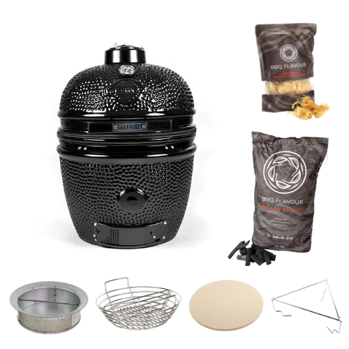 YAKINIKU Kamado Black Edition Medium Solo Complete Starter Set